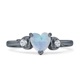 Heart Three Stone Promise Ring