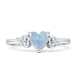 Heart Three Stone Promise Ring