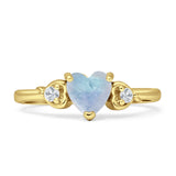 Heart Three Stone Promise Ring