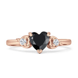 Heart Three Stone Promise Ring