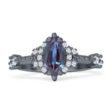 Marquise Halo Beaded Ring