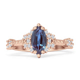 Marquise Halo Beaded Ring