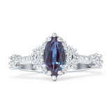 Marquise Halo Beaded Ring