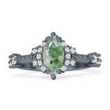 Marquise Halo Beaded Ring