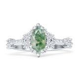 Marquise Halo Beaded Ring