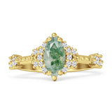 Marquise Halo Beaded Ring