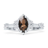 Marquise Halo Beaded Ring