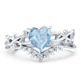 Two Piece Heart CZ Ring
