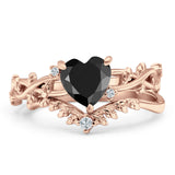 Two Piece Heart CZ Ring