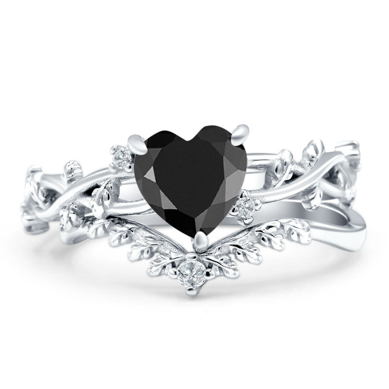 Two Piece Heart CZ Ring