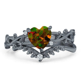 Two Piece Heart CZ Ring