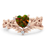 Two Piece Heart CZ Ring
