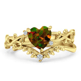 Two Piece Heart CZ Ring