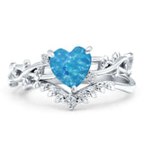 Two Piece Heart CZ Ring
