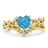 Two Piece Heart CZ Ring