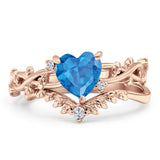 Two Piece Heart CZ Ring