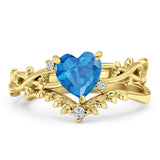 Two Piece Heart CZ Ring