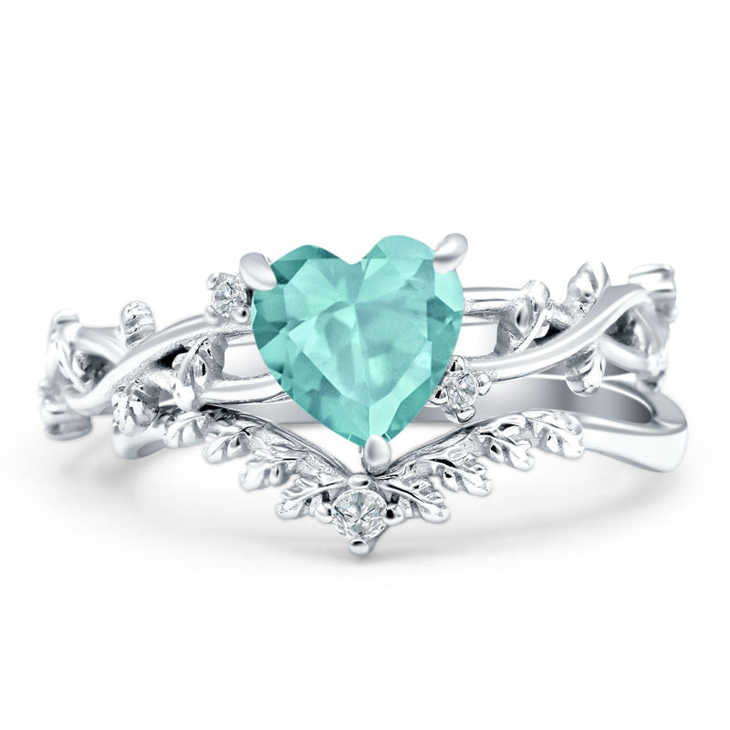 Two Piece Heart CZ Ring