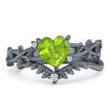 Two Piece Heart CZ Ring