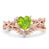 Two Piece Heart CZ Ring