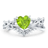 Two Piece Heart CZ Ring