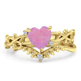 Two Piece Heart CZ Ring
