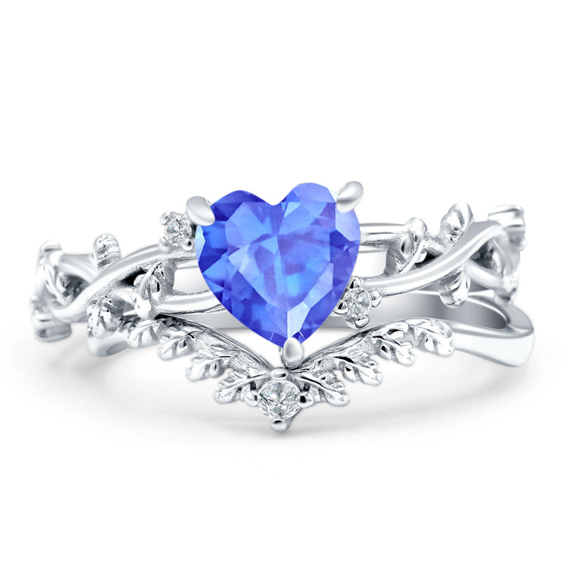 Two Piece Heart CZ Ring