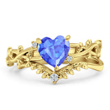 Two Piece Heart CZ Ring