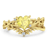 Two Piece Heart CZ Ring