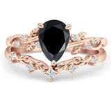 Two Piece Pear CZ Ring