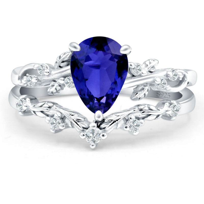 Two Piece Pear CZ Ring