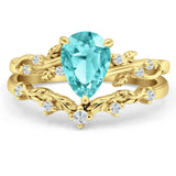Two Piece Pear CZ Ring