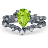 Two Piece Pear CZ Ring