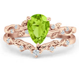 Two Piece Pear CZ Ring
