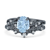 Two Piece Oval CZ Ring