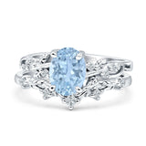 Two Piece Oval CZ Ring