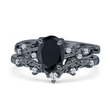 Two Piece Oval CZ Ring