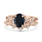 Two Piece Oval CZ Ring
