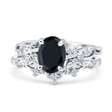 Two Piece Oval CZ Ring