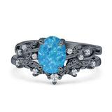 Two Piece Oval CZ Ring