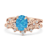 Two Piece Oval CZ Ring