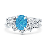 Two Piece Oval CZ Ring