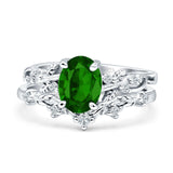 Two Piece Oval CZ Ring