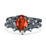 Two Piece Oval CZ Ring