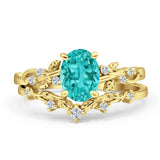 Two Piece Oval CZ Ring