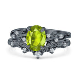 Two Piece Oval CZ Ring
