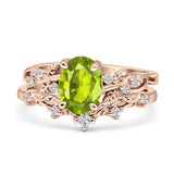 Two Piece Oval CZ Ring