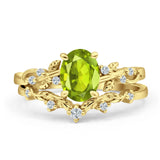 Two Piece Oval CZ Ring