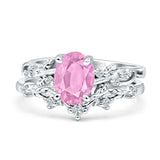 Two Piece Oval CZ Ring