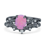 Two Piece Oval CZ Ring